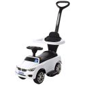 Каталка-толокар Bambi Racer 2в1 з батьківською ручкою, білий M 3503B-1