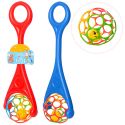 Каталка на палиці o-ball куля з брязкальцем 3501