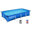 Бассейн каркасный Bestway прямоугольный 400х211х81 см фильтр-насос 56424