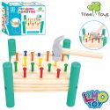 Деревянная игрушка Tree Toys Стукачка, игровое поле, гвозди, молоточек MD 1818