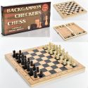 Настольная игра Шахматы деревянные 3в1 W7783