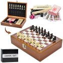 Настольная игра 3в1 (домино, шахматы, карты) XQ12096