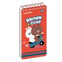 Блокнот YES 80х160 мм, 60 аркушів, подвійна cпіраль Line Friends Brown&Cony 151762