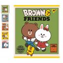 Тетрадь для записей YES А5, 12 листов, клетка Line Friends 766795
