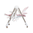 Стульчик для кормления Bambi 2в1 с механическим укачиванием, розовый M 5897 Pink
