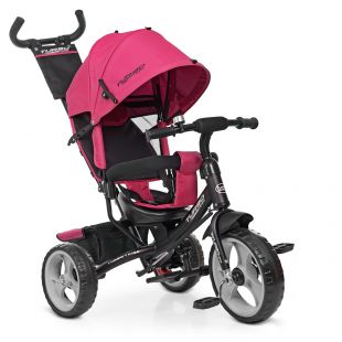 Велосипед трехколесный Turbotrike с ручкой, розовый M 3113-6
