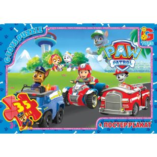 Пазли G-Toys із серії Paw Patrol (Цуценячий патруль), 35 елементів PW0819   замовити