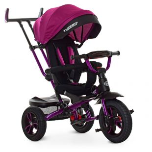 Велосипед трехколесный Turbotrike с ручкой, малиновый M 4058-8
