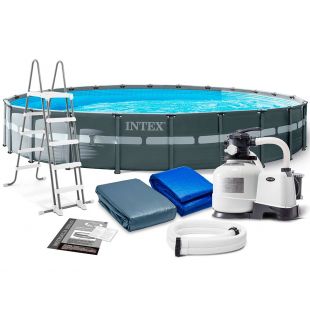Басейн каркасний Intex круглий 732х132 см фільтр-насос 26340