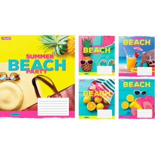 Зошит для записів 1 Вересня А5, 60 аркушів, клітинка, SUMMER PARTY 763958