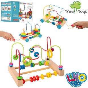 Учебно-развлекательная игра Tree Toys Лабиринт и каталка MD 1241