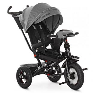 Велосипед трехколесный Turbotrike с ручкой, серый M 4060HA-19L