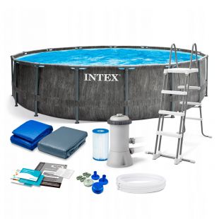 Басейн каркасний Intex круглий 457х122 см фільтр-насос 26742