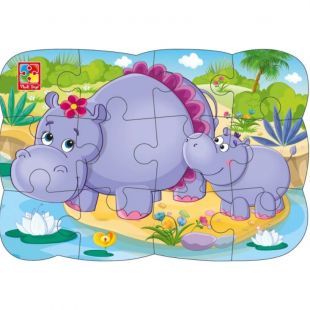 Магнитные пазлы Vladi Toys Бегемотики VT3205-76
