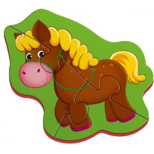 Магнитные Бейби пазлы Vladi toys Лошадка и поросенок VT3208-09