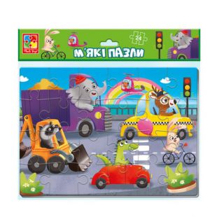 Мягкие пазлы Vladi Toys Малыш сможет Транспорт 24 элемента VT1102-32