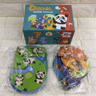Деревянная игрушка Пазлы слоги цифру MD 2722