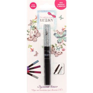 Туш і блискітки для вік Lukky 2 в 1 чорний T18924