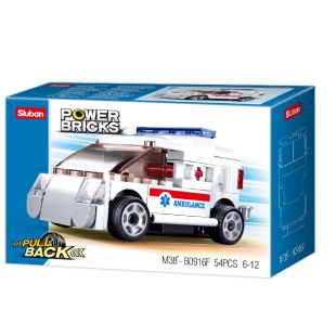 Конструктор SLUBAN Power Bricks Швидка допомога M38-B0916F