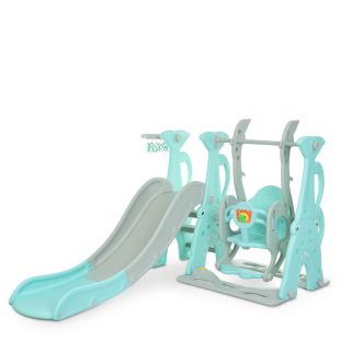 Гірка - гойдалка Bambi з баскетбольним кільцем 148 - 180 - 110 см WM19083A - 5