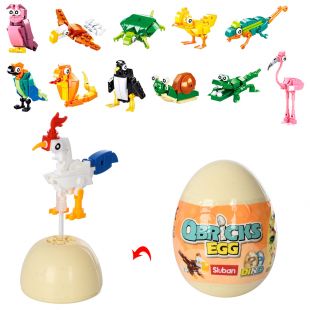 Конструктор SLUBAN Qbricks Egg Тварини 2 в асортименті M38-B0969