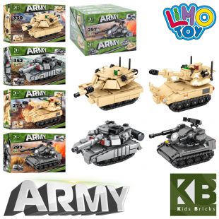 Конструктор Limo Toy танк, 4 вида KB 185