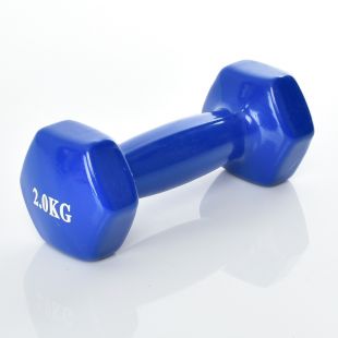 Гантель с виниловым покрытием, 2 кг, синий M 0290-BL