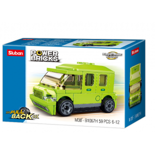 Конструктор SLUBAN Power Bricks:Електрична машинка автобус M38-B1067H