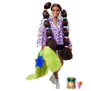 Кукла Barbie Экстра с хвостиками и резинками GXF10