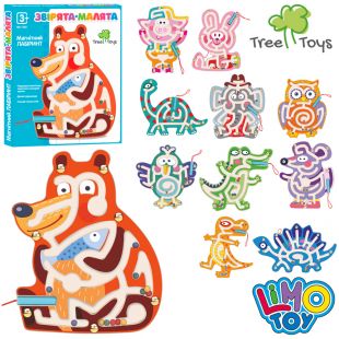 Магнитный лабиринт Tree Toys Зверята малыши в ассортименте MD 1792
