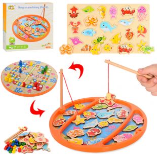 Деревянная игрушка 2в1 Рыбалка MD 1785