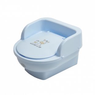 Горшок Maltex Трон Зебра блакитний 6510