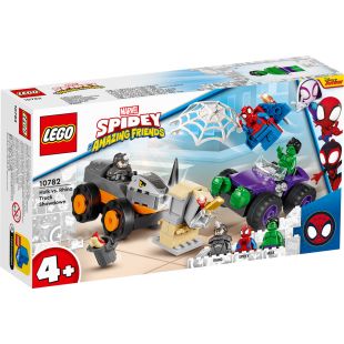 Конструктор LEGO Marvel Spidey and His Amazing Friends Битва Халка та Носорога на вантажівках 10782