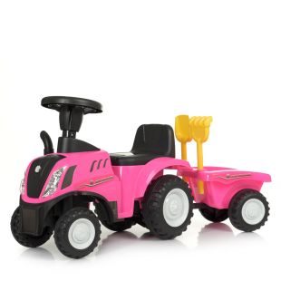 Каталка-толокар Bambi Racer Трактор с прицепом, розовый 658T-8
