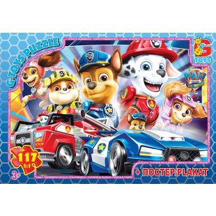 Пазли  G-Toys із серії Paw Patrol (Цуценячий патруль), 117 елементів   замовити