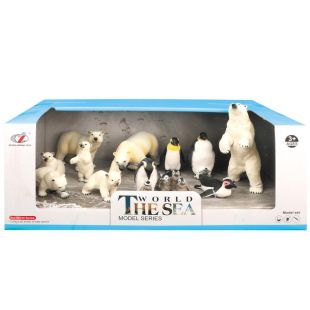 Набор фигурок Zhongjieming Toys пингвины и белые медведи Q9899-P44