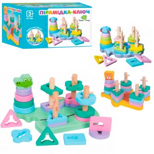 Деревянная игрушка Tree Toys Пирамидка-ключ в ассортименте MD 1888