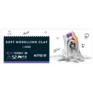 Пластилин восковой Kite, 6 цветов, 120 г. Kite Dogs K22-081