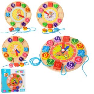 Деревянная игрушка Tree Toys Часы в ассортименте MD 1270