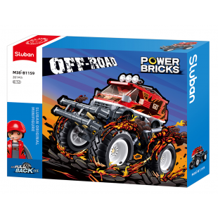 Конструктор SLUBAN Power Bricks Bigfoot Red Go M38-B1159