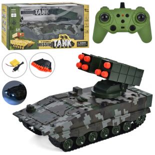 Танк радіокерований, 2,4G, USB, оберти на 360, стріляє 9904
