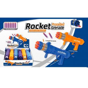 Автомат дитячий стріляє м'якими кулями-присосками 7 шт., 6 шт. (3 кольори) M121