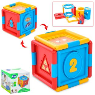 Сортер HOLA куб, вивчення геометричних форм, кольорів A7990
