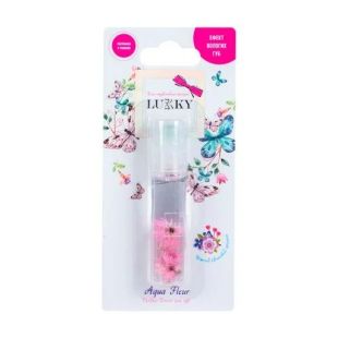 Олійка-блиск для губ в ролику Lukky Aqua Fleur з рожевими квітами T22004