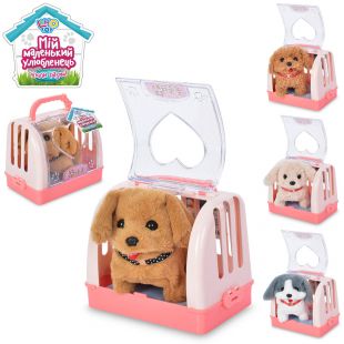 Мягкая игрушка собачка Limo Toy ходит, переноска, 4 вида 688-234