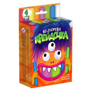 Мелки Danko Toys для рисования на асфальте, 4 цвета КRD-02-03U