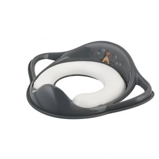 Накладка на унітаз Maltex Мінімал Коник м'яка, темно-сірий 6130