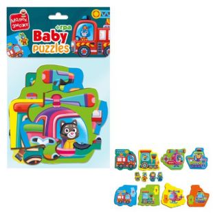 Пазлы макси Vladi Toys с игрой Малыш Сможет «Транспорт. Животные» VT1722-24 