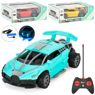Машина радіокерована, USB, гумові колеса, 3 кольори JC-038