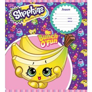 Зошит шкільний Pero 18 аркушів у клітинку ТМ Shopkins 119753